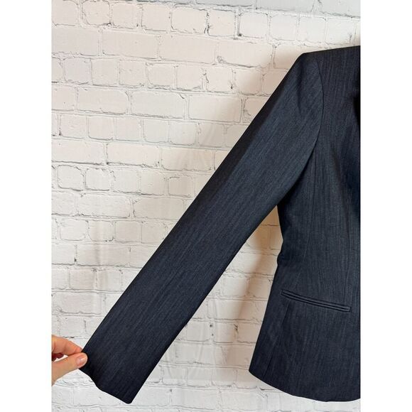 CALVIN KLEIN dark blue classic career jacket blazer size 2 NWOT - Picture 4 of 11